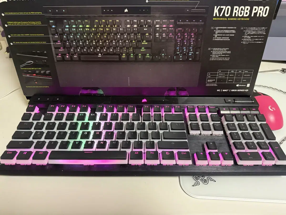 커세어 k70 RGB PRO 갈축 손윤활 및 흡음 방음 작업 완료